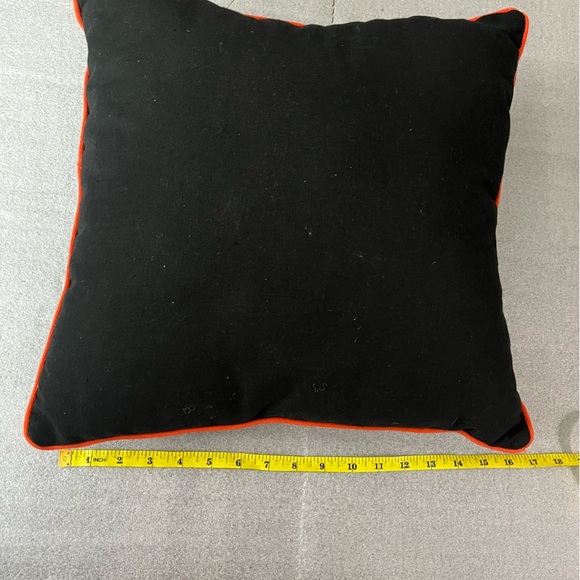 16” Hocus Pocus Black and Orange Decorative Pillow Halloween - Picture 3 of 4